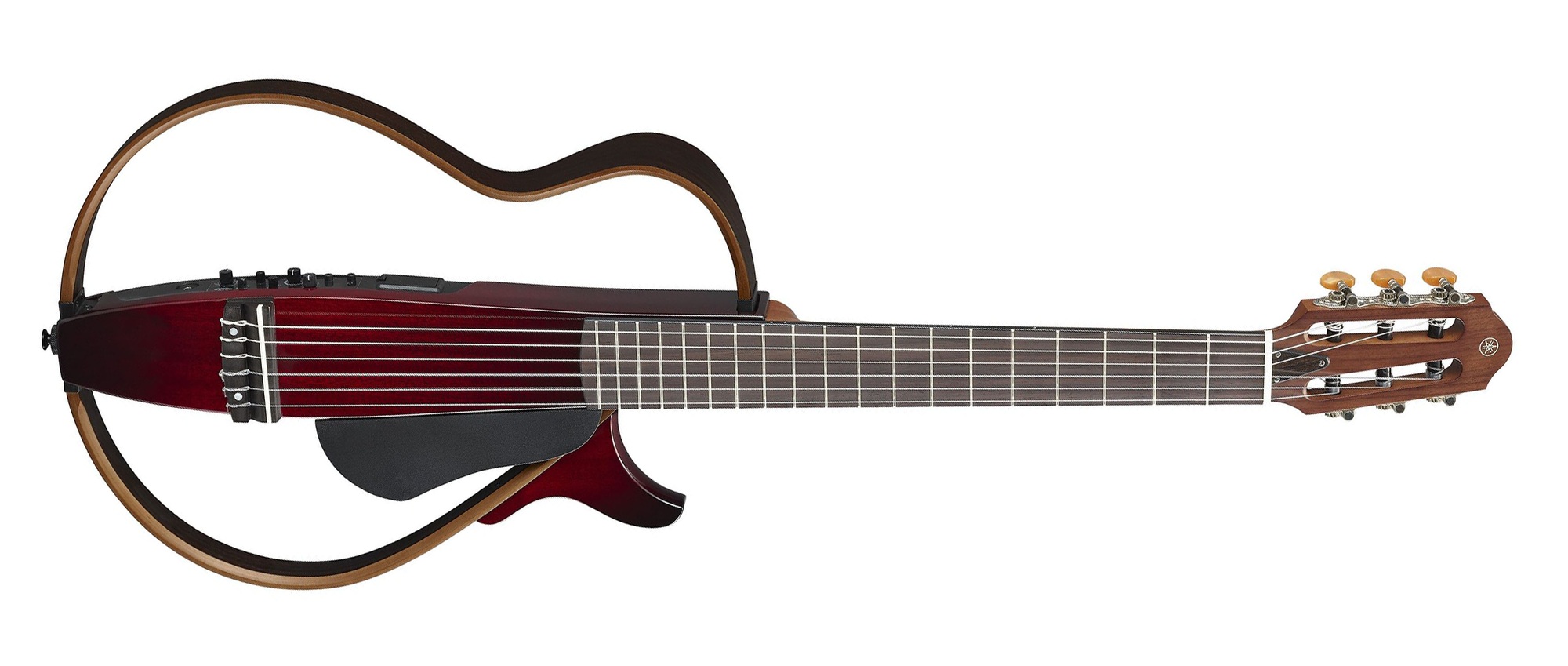 Yamaha SLG200N CRB Silent Nylon 6-String RH Classical Guitar with Gig Bag Crimson Red Burst