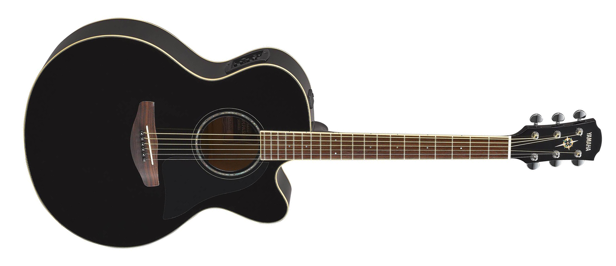 Yamaha CPX600 BL 6-String RH Electric-Acoustic Guitar - Black
