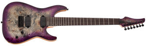 Schecter C-7 Pro 7-String Electric Guitar, Aurora Burst 3636-SHC
