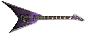 ESP LTD Alexi Ripped Electric Guitar, Purple Fade Satin W/ Ripped Pinstripes LALEXIRIPPED