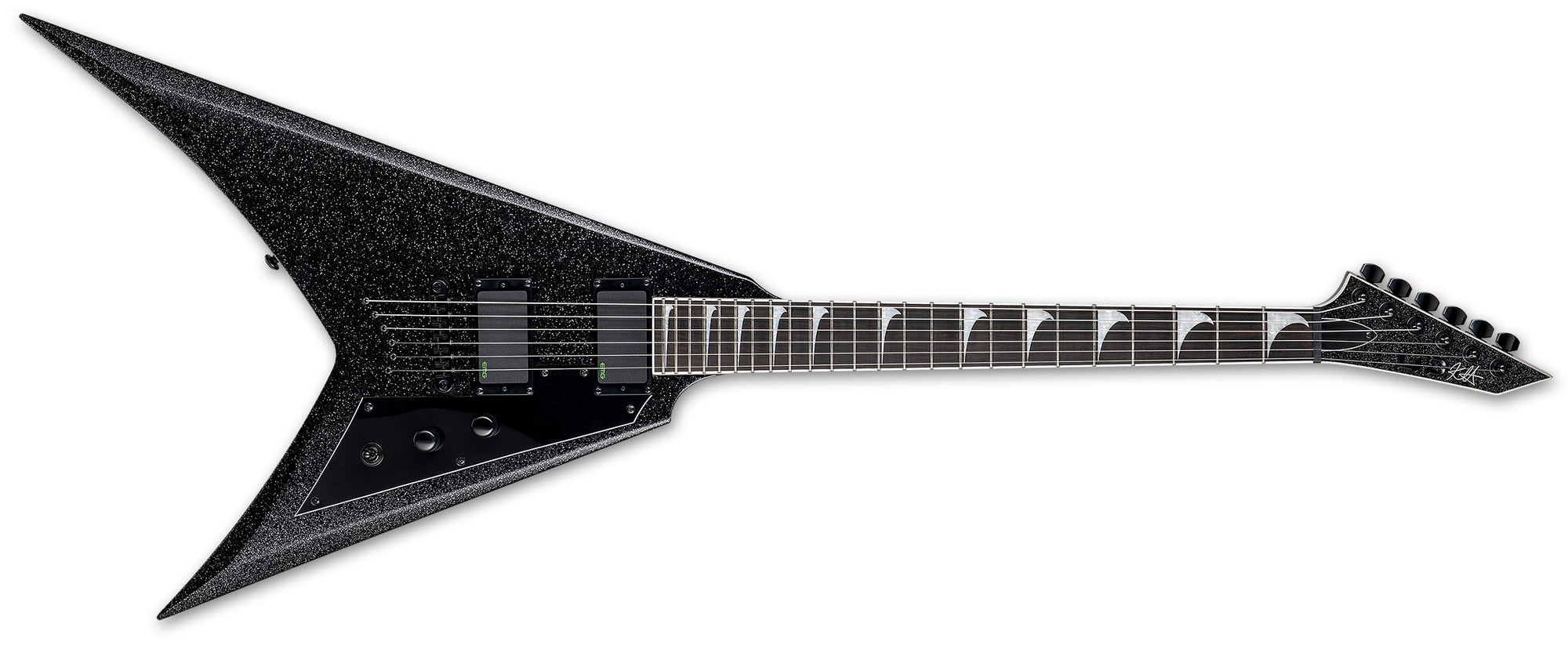 ESP LTD KH-V Kirk Hammett Electric Guitar, Black Sparkle LKHVBLKSP