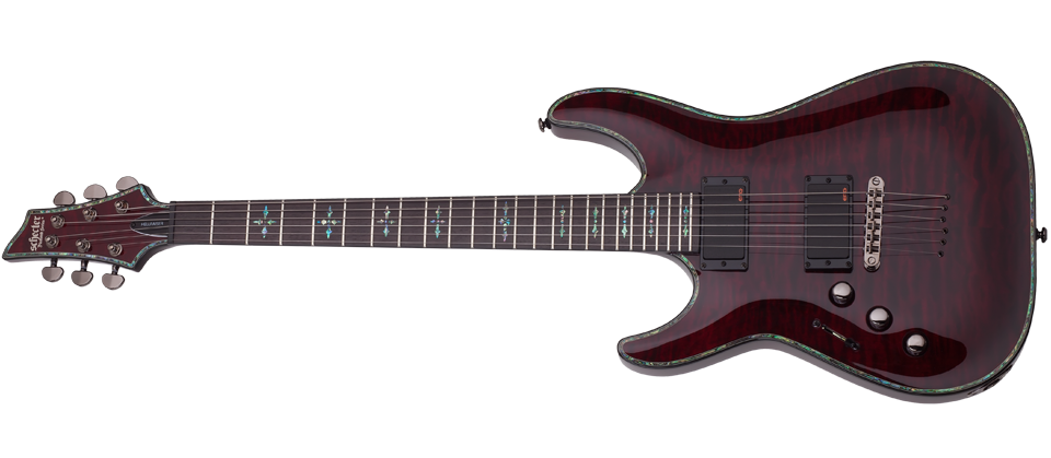 Schecter Left Handed Hellraiser Series HR-C-1-LH-BCH Black Cherry Guitar with EMG 81TW 89 Pickups 1795-SHC
