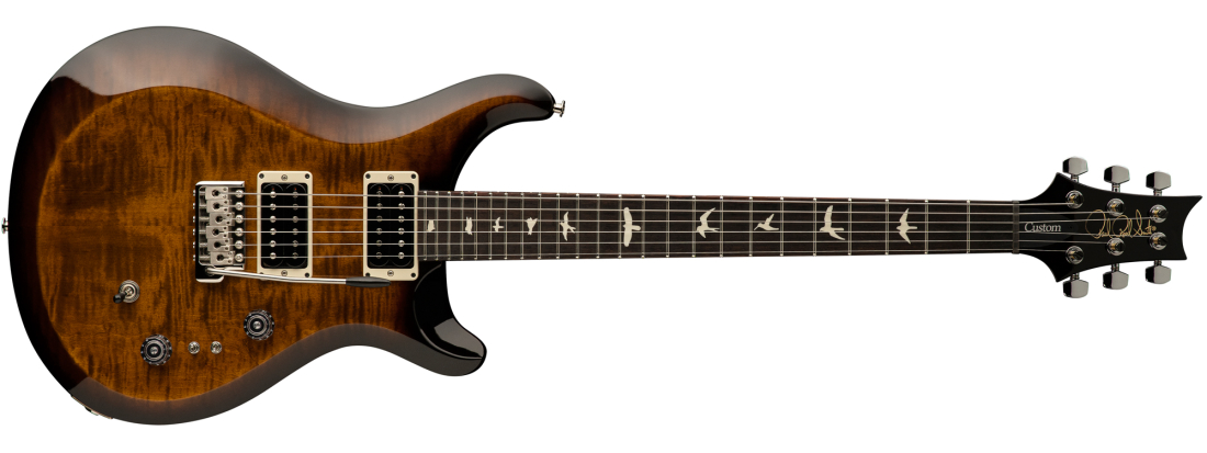 PRS Guitars S2 Custom 24 Electric Guitar with Gigbag in Black Amber 110061::KW:VS5