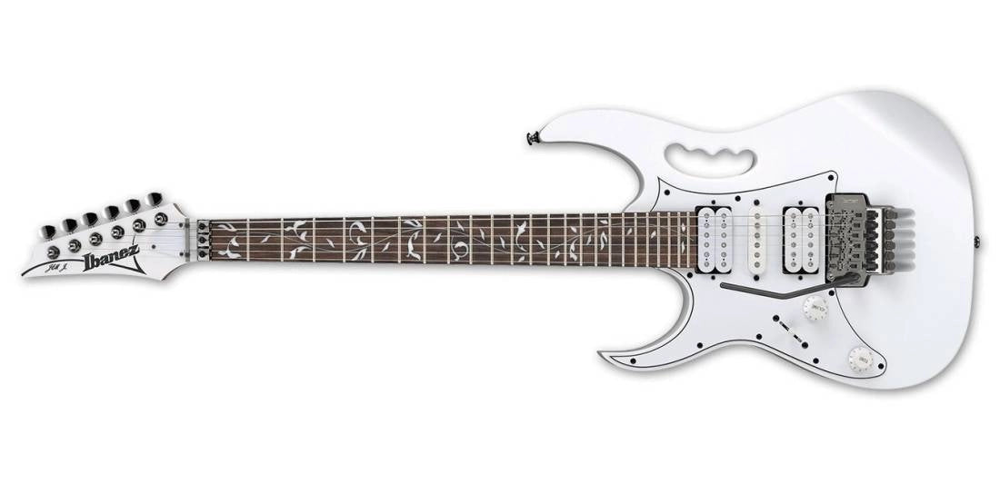 Ibanez JEMJRLWH JEM Junior Steve Vai Signature Electric Guitar with Vine Inlay - Left Handed - White