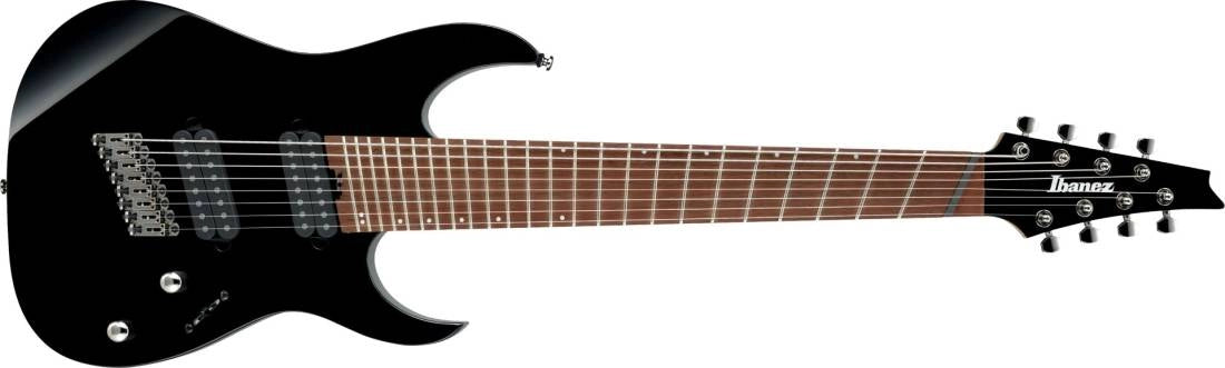 Ibanez RGMS8BK RG Multi Scale 8-String Electric Guitar - Black