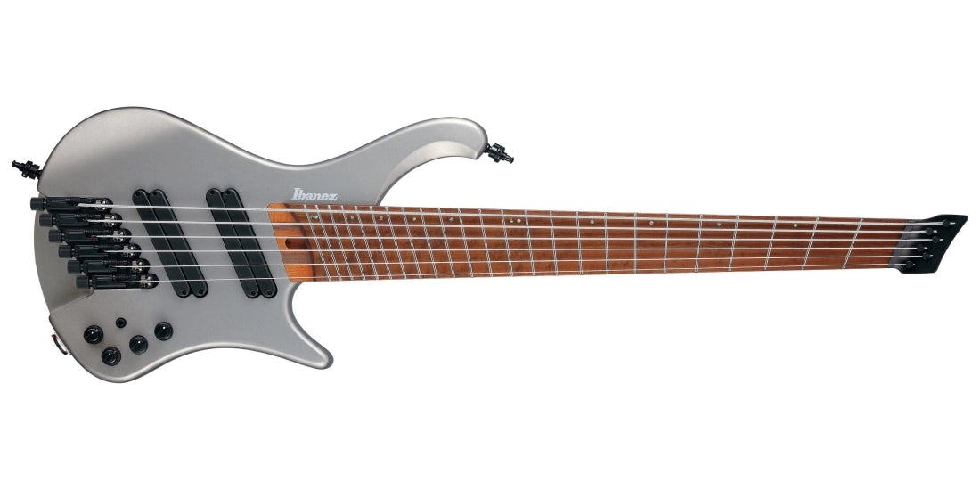 Ibanez EHB1006MSMGM EHB Ergonomic Headless Bass, 6-String Multi scale w/Bag - Metallic Gray Matte