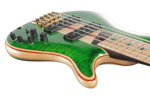 Ibanez SR5FMDXEGL SR Premium 5-String Electric Bass w/Bag - Emerald Green Low Gloss