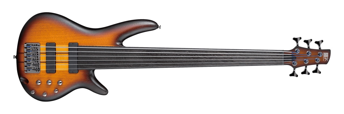 Ibanez SRF706BBF 6-String Electric Fretless Bass - Brown Burst Flat