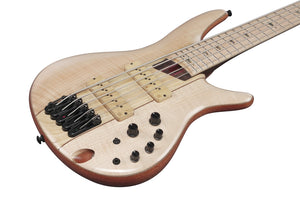 Ibanez SR5FMDX2NTL SR Premium 5-String Electric Bass w/Bag - Natural Low Gloss