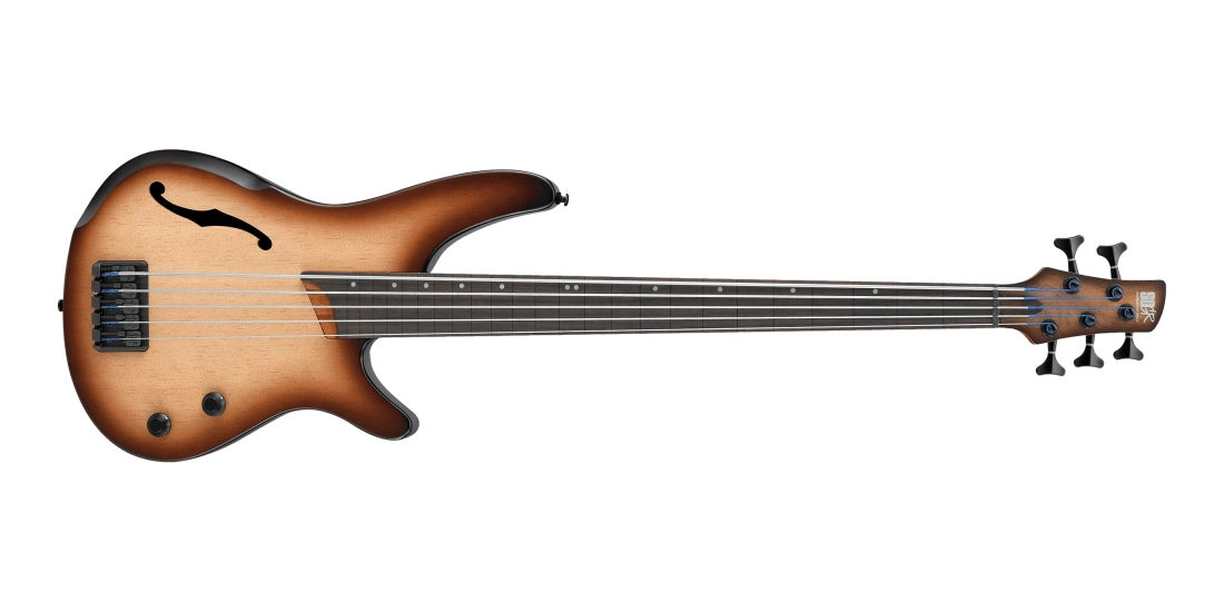 Ibanez SRH505FNNF Fretless Bass Guitar - Natural Brown Burst Flat