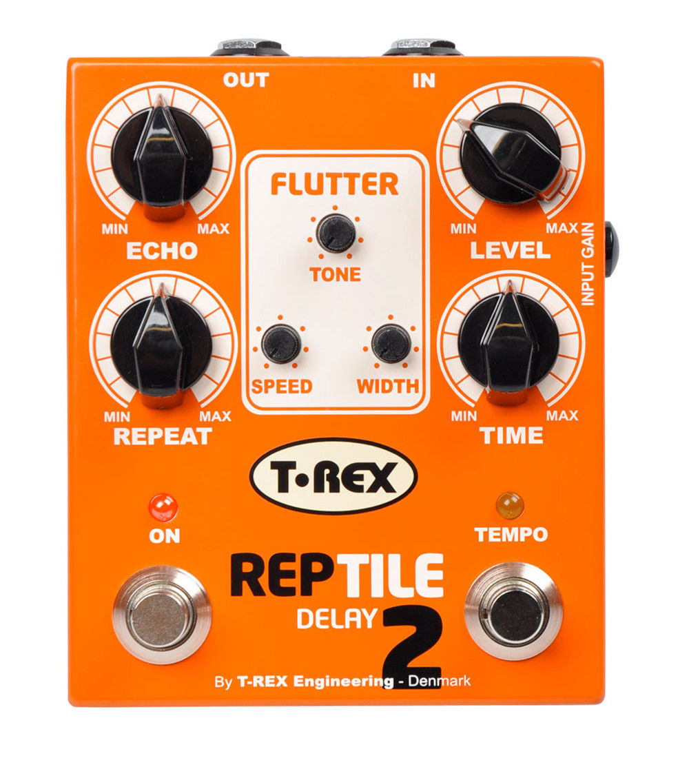 T-REX Reptile 2 Tape-style Delay Pedal with Tap Tempo Echo Simulator 10022 - The Guitar World