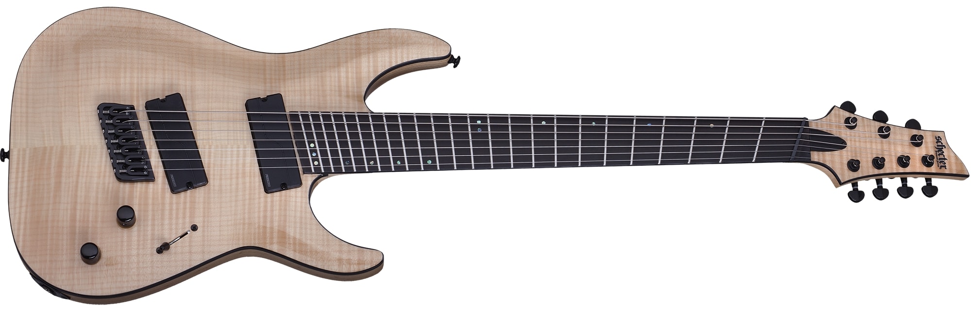 Schecter 7 String Solid-Body Electric Guitar Elite Multi-Scale in Gloss Natural 1366-SHC - The Guitar World