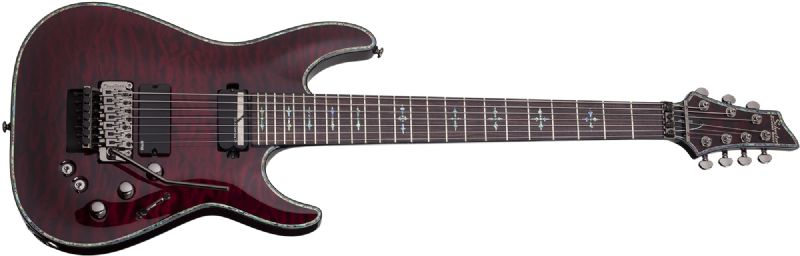 Schecter 7-string Solidbody Electric Guitar with Mahogany Body, 3-pc Mahogany Neck, Black Cherry 1829-SHC