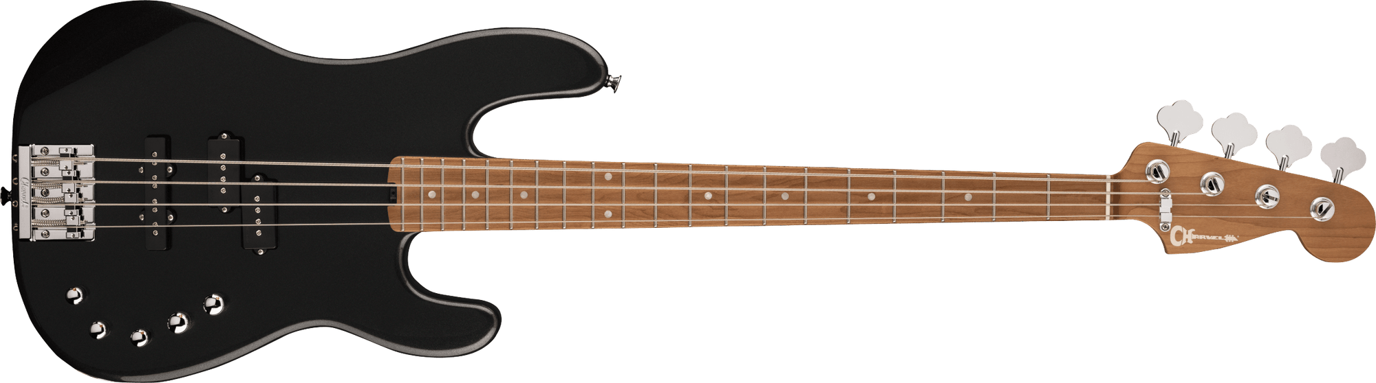 Charvel Pro-Mod San Dimas Bass PJ IV, Caramelized Maple Fingerboard, Metallic Black 2963068595