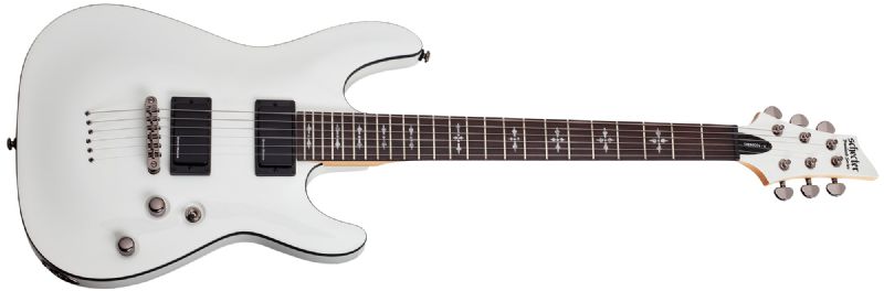 Schecter Demon 6 FR Electric Guitar With Duncan Designed in Vintage White 3246-SHC