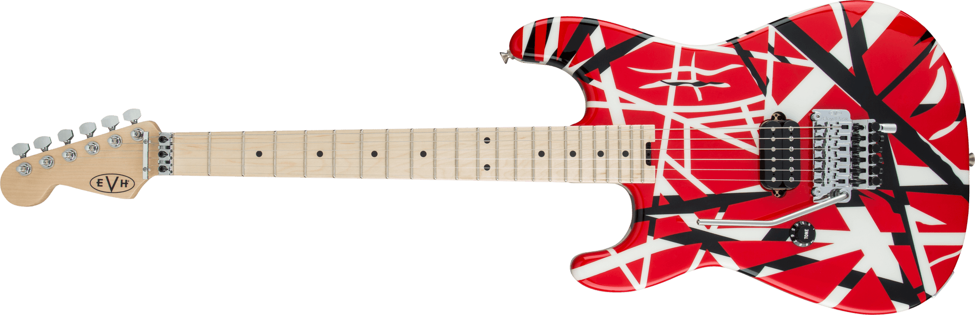EVH Striped Series Red, Black and White Electric Guitar Left-Handed