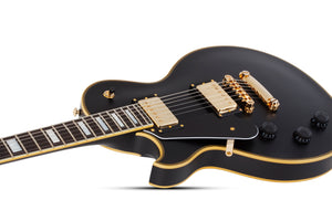 Schecter Solo II Custom Left-Handed Electric Guitar, Aged Black Satin 662-SHC