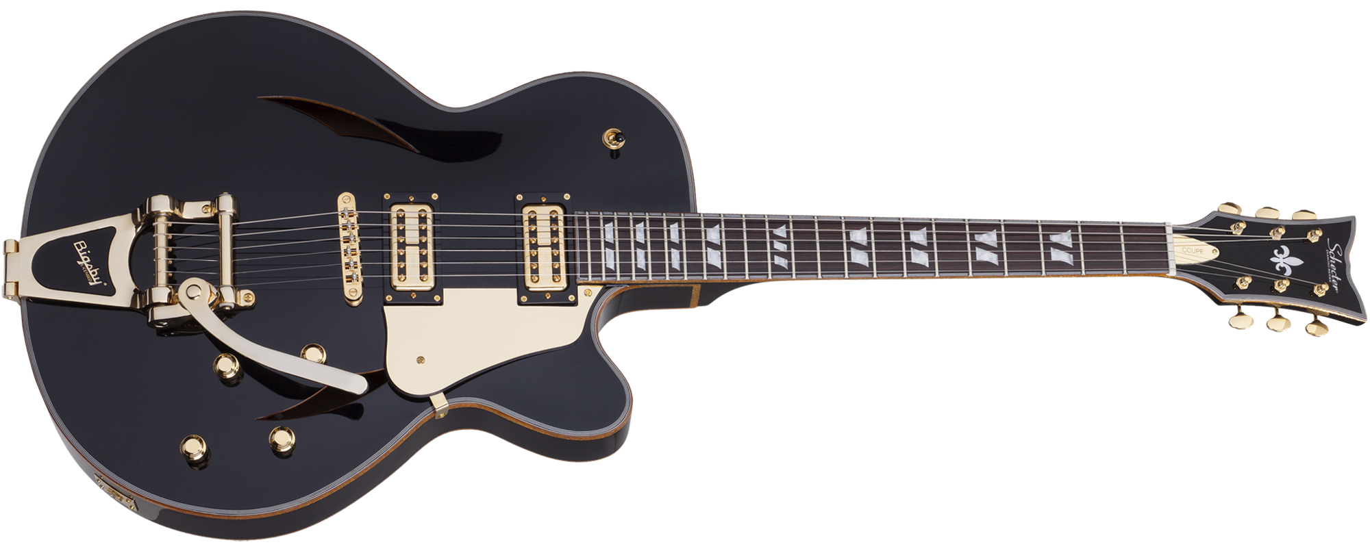 Schecter Retro Coupe 6-String Electric Guitar, Gloss Black 296-SHC - The Guitar World