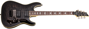 Schecter Omen Extreme-FR in See-Thru Black STBLK SKU 2027 - The Guitar World