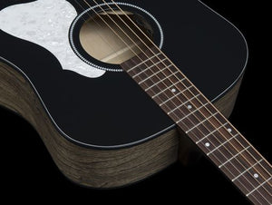 Seagull S6 Series 6-String RH Acoustic Electric Guitar in Classic Black - 048595