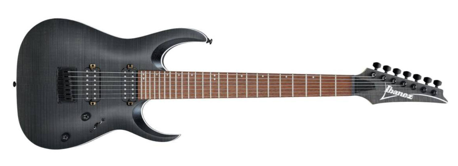 Ibanez RGA Standard 7 String Electric Guitar in Transparent Gray Flat RGA742FMTGF