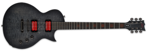 ESP LTD Baritone Ben Burnley Signature - See Thru Black Sunburst Satin - LBB600BQMSTBLKSBS - The Guitar World