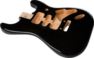 Fender Deluxe Series Stratocaster HSH Alder Body 2 Point Bridge Mount, Black 0997103706