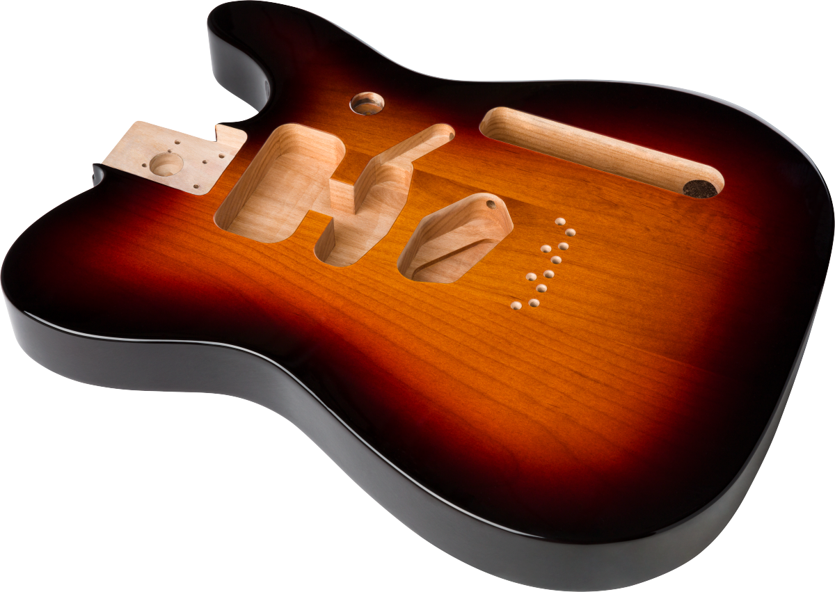 Fender Deluxe Series Telecaster SSH Alder Body Modern Bridge Mount, 3-Color Sunburst 0997500700