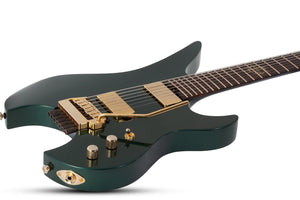 Schecter Synyster Gates Custom 7-String Tremolo Headless Electric Guitar, Oak Green Metallic 2111-SHC