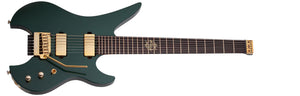 Schecter Synyster Gates Custom 7-String Tremolo Headless Electric Guitar, Oak Green Metallic 2111-SHC