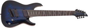 Schecter Omen Elite-8 Multiscale 8 String See-Thru Blue Burst 2467-SHC