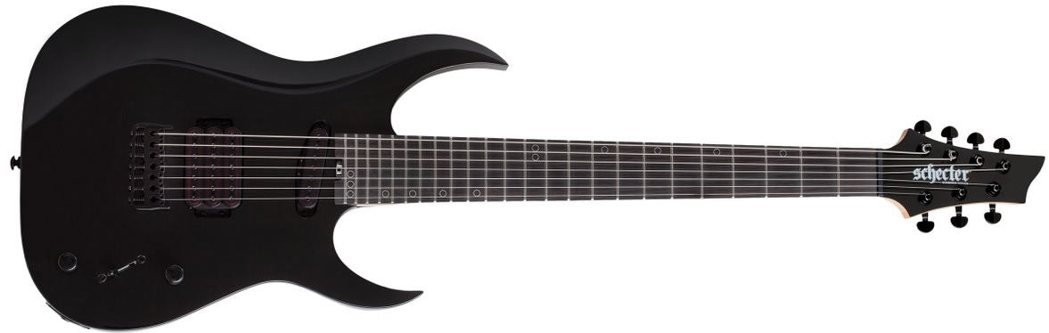 Schecter Sunset-7 Triad 7-String Electric Guitar, Gloss Black 2575-SHC