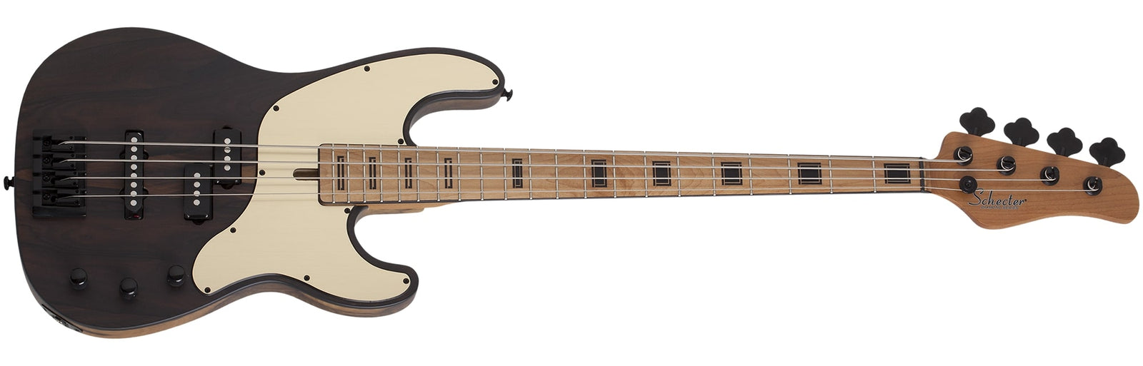 Schecter Model-T 4 Exotic Ziricote 4-String Electric Bass, Natural Satin 2834-SHC