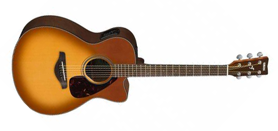 Yamaha FSX800C SDB Concert Cutaway 6-String RH Acoustic Electric Guitar in Sand Burst