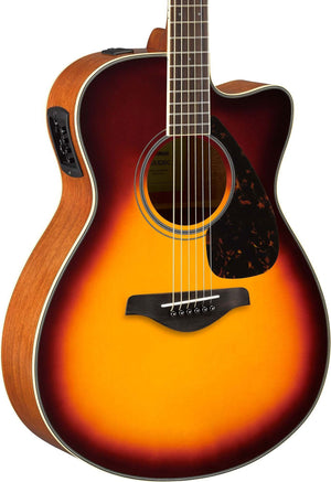 Yamaha FSX820C BS Concert Cutaway 6-String RH Acoustic Electric Guitar-Brown Sunburst