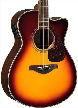 Yamaha FSX830C BS Concert Cutaway 6-String RH Acoustic Electric Guitar-Brown Sunburst