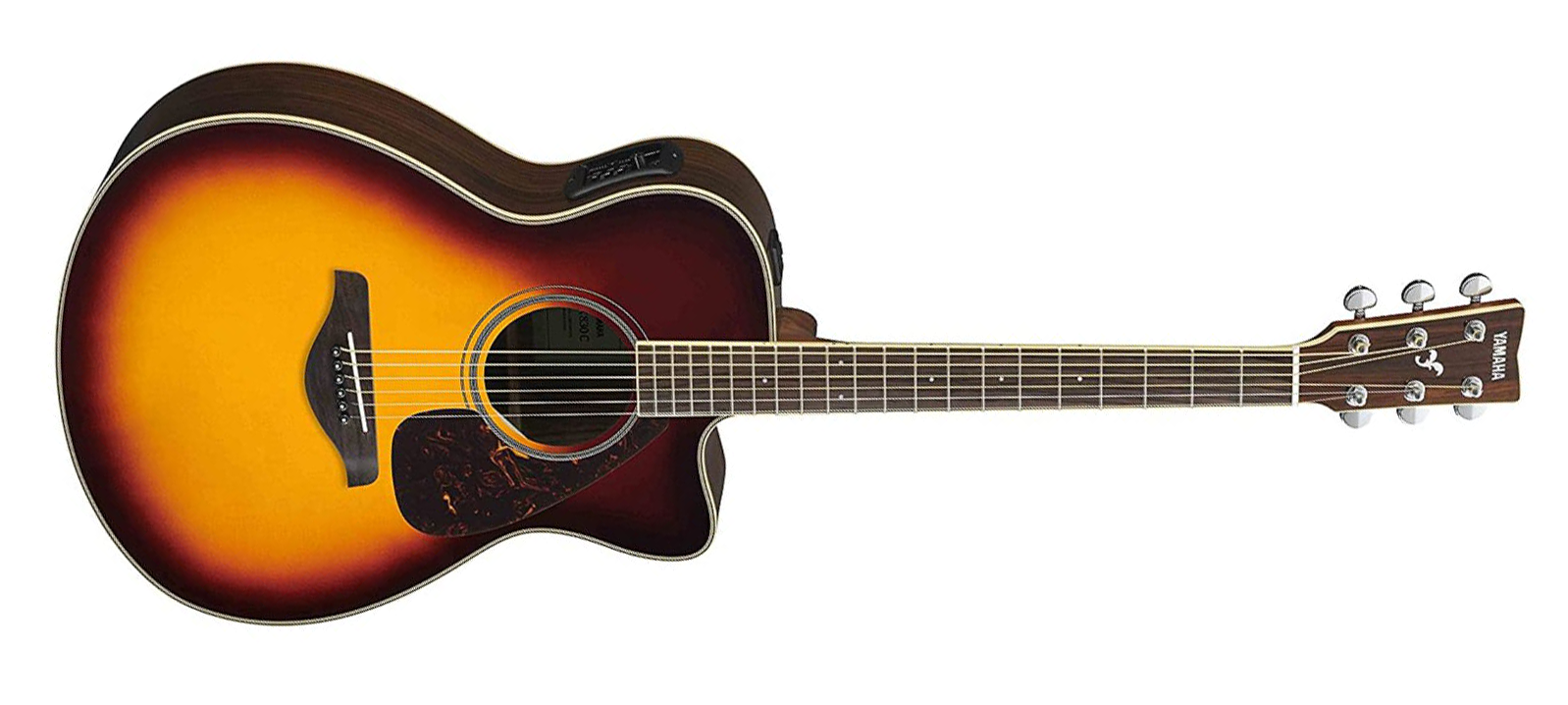 Yamaha FSX830C BS Concert Cutaway 6-String RH Acoustic Electric Guitar-Brown Sunburst