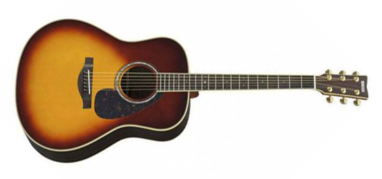 Yamaha LL6ARE BS Original Jumbo 6-String RH Acoustic Electric Guitar with Gig Bag-Brown Sunburst