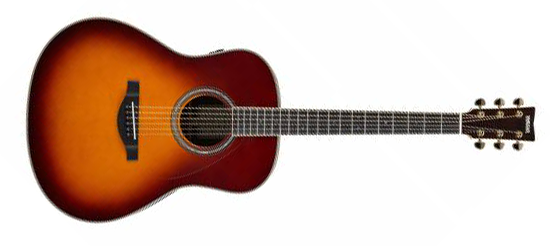Yamaha LLTA BS TransAcoustic Dreadnought 6-String RH Acoustic Electric Guitar with Gag Bag-Brown Sunburst