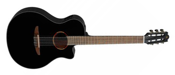 Yamaha NTX1 BL 6-Nylon String RH Acoustic Electric Classical Guitar in Black