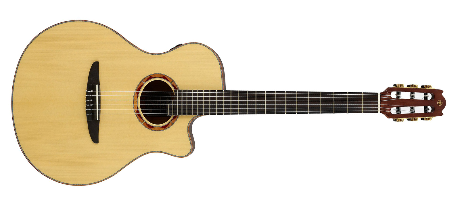 Yamaha NTX5 6-Nylon String RH Acoustic Electric Classical Guitar with Case in Natural