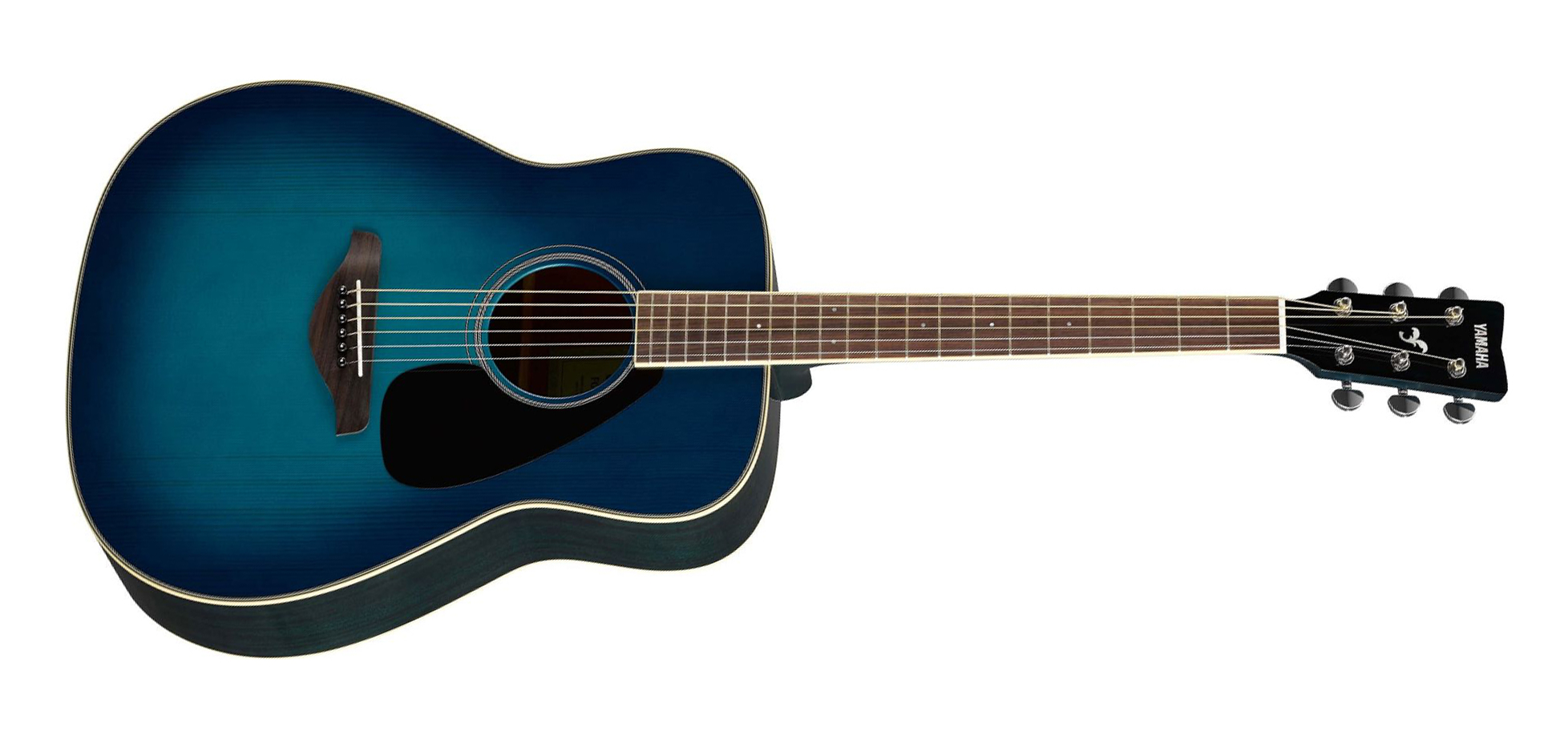 Yamaha FG820 SB FG Series Dreadnought 6 String RH Acoustic Guitar-Sunset Blue