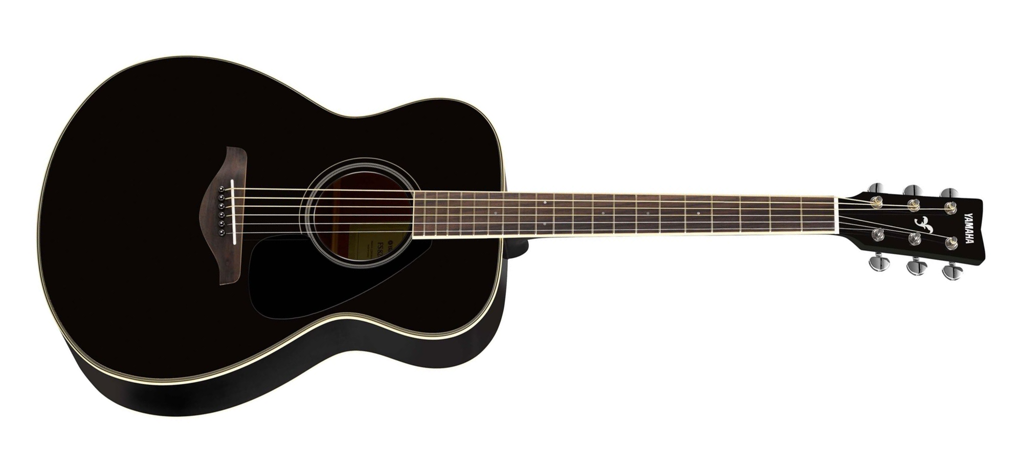 Yamaha FS820 BL FS Series Concert 6-String RH Acoustic Guitar in Black