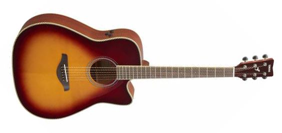 Yamaha FGCTA BS Tradition Western TransAcoustic 6-String RH Acoustic Electric Guitar-Brown Sunburst