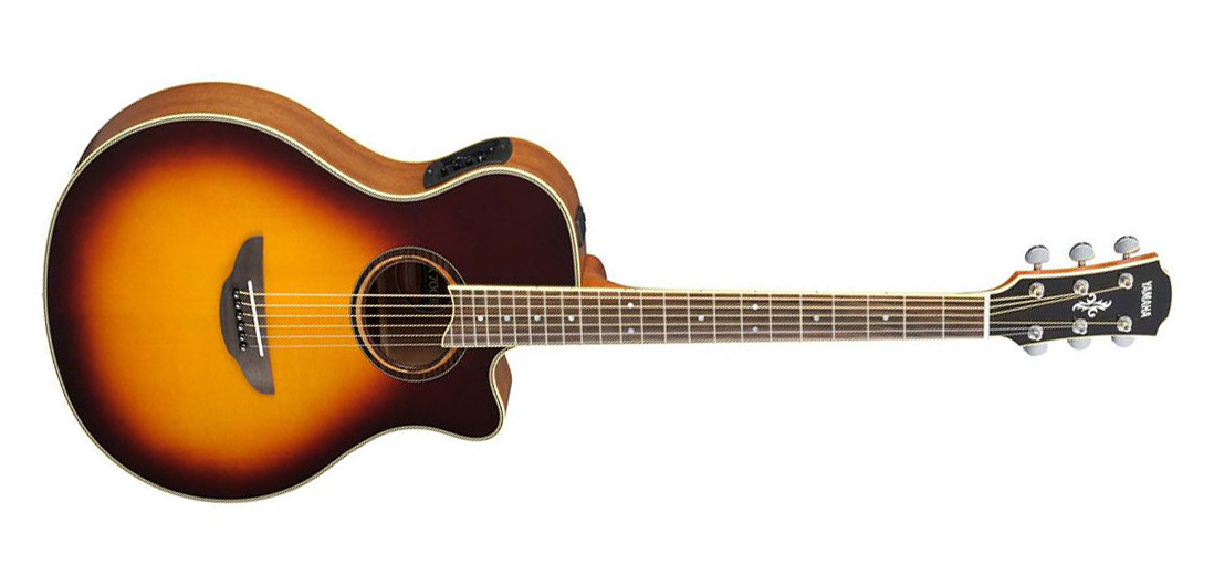 Yamaha APX700II BS Thin-Line 6-String RH Acoustic Electric Guitar-Brown Sunburst