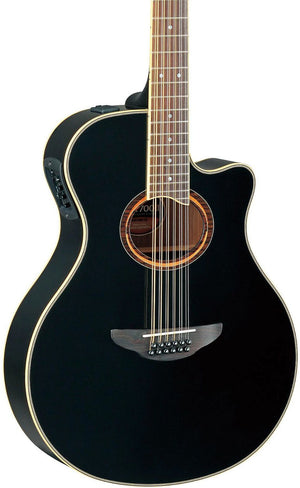 Yamaha APX700II-12 BL Thin-Line 12-String RH Acoustic Electric Guitar-Black
