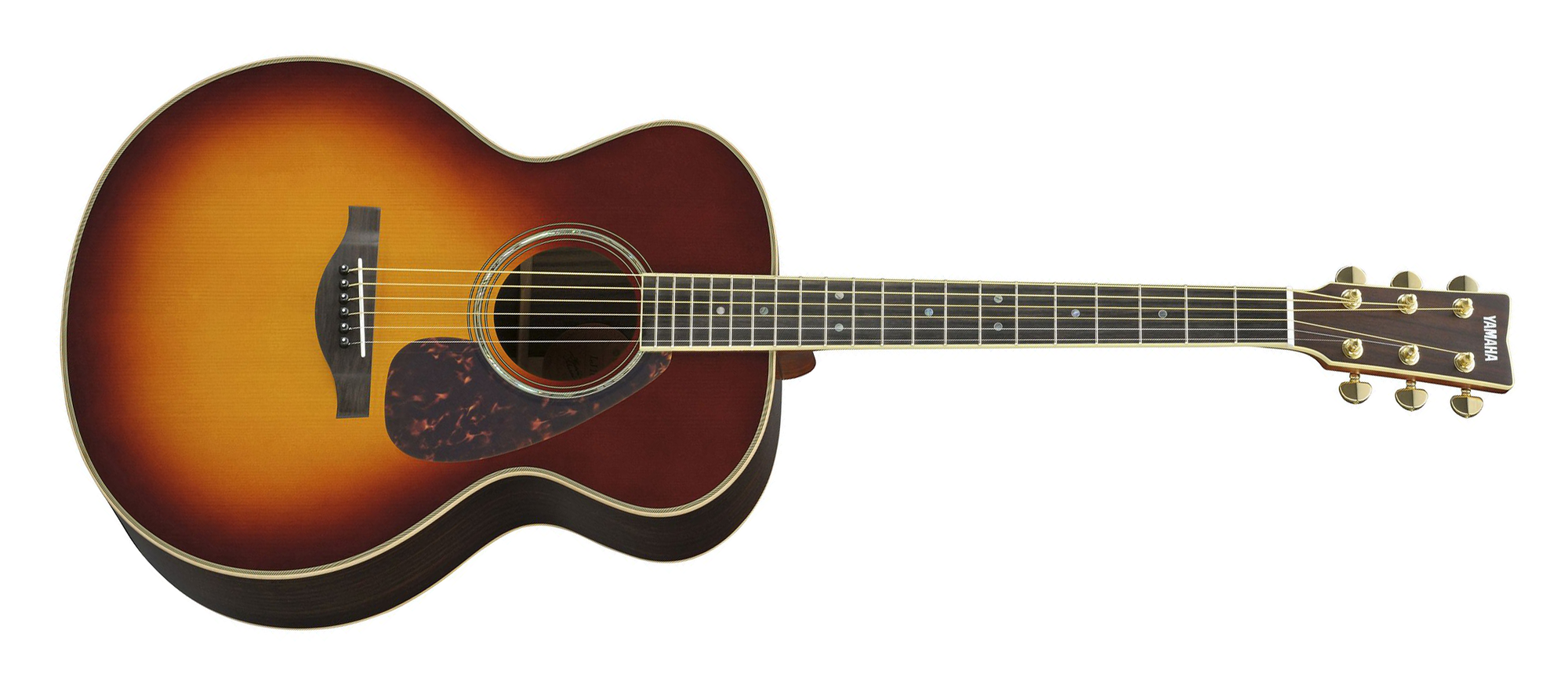 Yamaha LJ16ARE BS Medium Jumbo 6-String RH Acoustic Electric Guitar with Hard Bag in Brown Sunburst