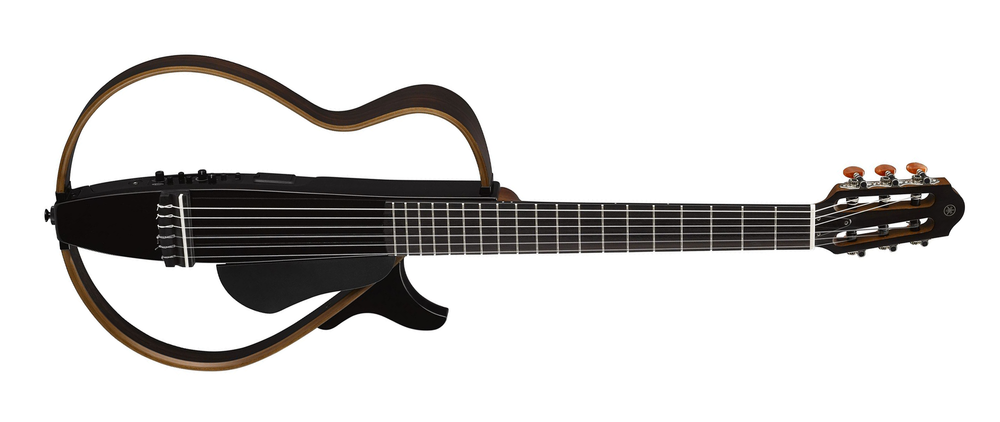 Yamaha SLG200N TBL Silent Nylon 6-String RH Classical Guitar with Gig Bag Translucent Black