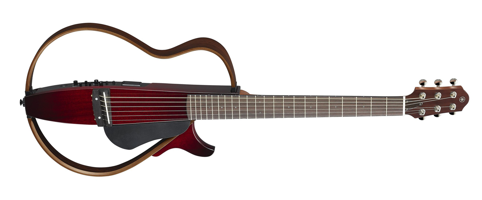 Yamaha SLG200S CRB Silent Steel 6-String RH Acoustic Electric Guitar with Gig Bag Crimson Red Burst