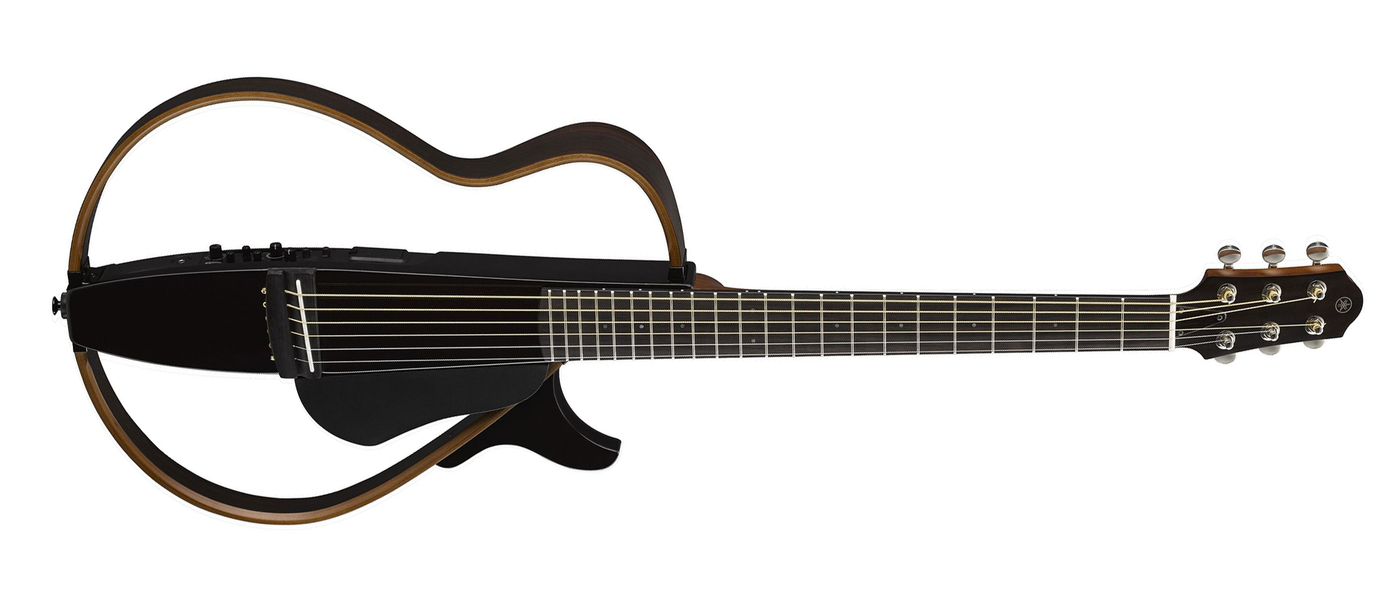 Yamaha SLG200S TBL Silent Steel 6-String RH Acoustic Electric Guitar with Gig Bag-Transparent Black